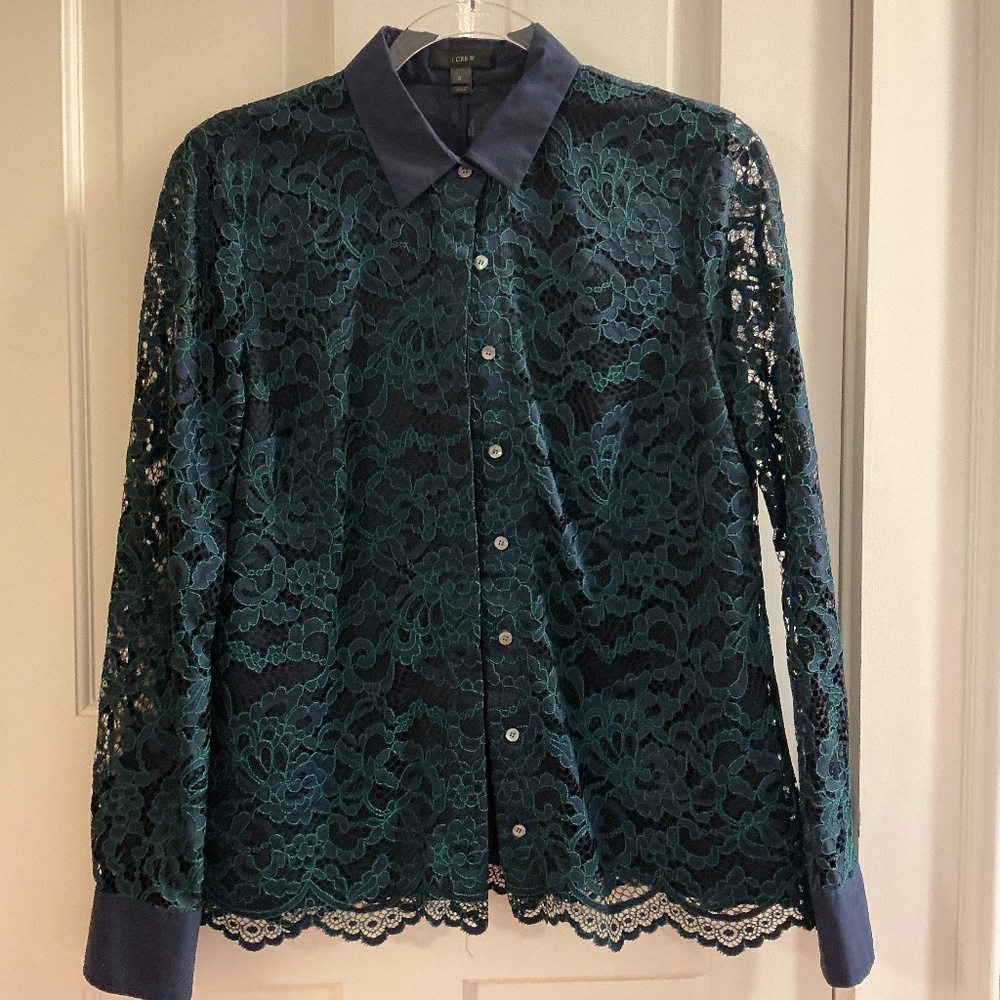 J.Crew Lace Blouse size 6